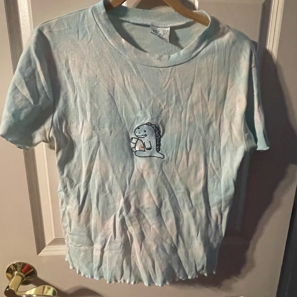 Light Blue Dinosaur Tee for Kids